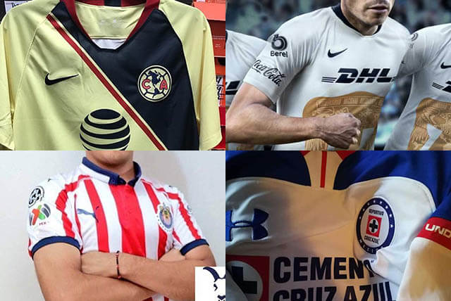 Estos son los jerseys que vestirán los 4 grandes del futbol mexicano para el Apertura 2018