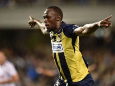 Usain Bolt marcó su primer doblete como profesional Usain Bolt marcó su primer doblete