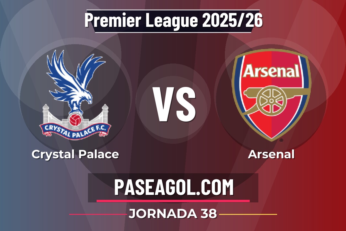 Crystal Palace vs Arsenal Crystal Palace vs Arsenal - Jornada 38 - Premier League 2025/26