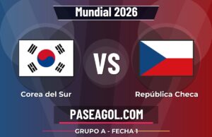 Corea del Sur vs República Checa en vivo Mundial 2026, donde ver Corea del Sur vs República Checa - Grupo A - Fecha 1 - Mundial 2026