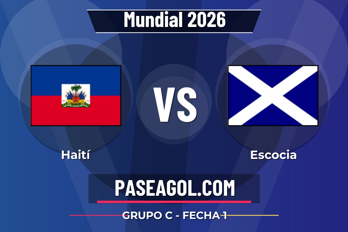 Haití vs Escocia Haití vs Escocia - Grupo C - Fecha 1 - Mundial 2026