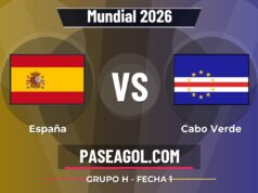 España vs Cabo Verde en vivo Mundial 2026, donde ver España vs Cabo Verde - Grupo H - Fecha 1 - Mundial 2026