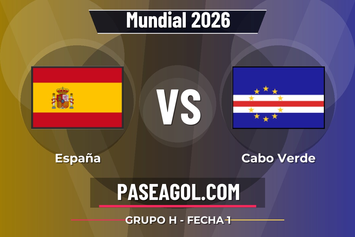 España vs Cabo Verde España vs Cabo Verde - Grupo H - Fecha 1 - Mundial 2026