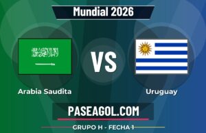 Arabia Saudita vs Uruguay en vivo Mundial 2026, donde ver Arabia Saudita vs Uruguay - Grupo H - Fecha 1 - Mundial 2026