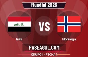Irak vs Noruega en vivo Mundial 2026, donde ver Irak vs Noruega - Grupo I - Fecha 1 - Mundial 2026