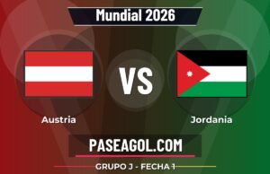 Austria vs Jordania en vivo Mundial 2026, donde ver Austria vs Jordania - Grupo J - Fecha 1 - Mundial 2026