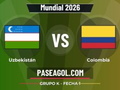 Uzbekistán vs Colombia en vivo Mundial 2026, donde ver Uzbekistán vs Colombia - Grupo K - Fecha 1 - Mundial 2026