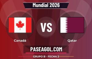 Canadá vs Qatar en vivo Mundial 2026, donde ver Canadá vs Qatar - Grupo B - Fecha 2 - Mundial 2026