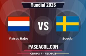 Países Bajos vs Suecia en vivo Mundial 2026, donde ver Países Bajos vs Suecia - Grupo F - Fecha 2 - Mundial 2026