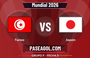 Túnez vs Japón en vivo Mundial 2026, donde ver Túnez vs Japón - Grupo F - Fecha 2 - Mundial 2026