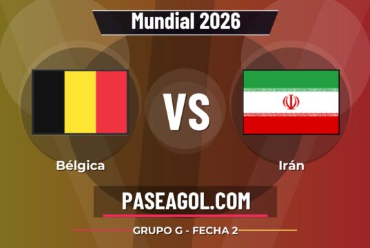 Bélgica vs Irán en vivo Mundial 2026, donde ver Bélgica vs Irán - Grupo G - Fecha 2 - Mundial 2026