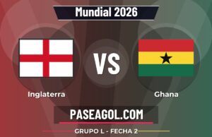 Inglaterra vs Ghana en vivo Mundial 2026, donde ver Inglaterra vs Ghana - Grupo L - Fecha 2 - Mundial 2026