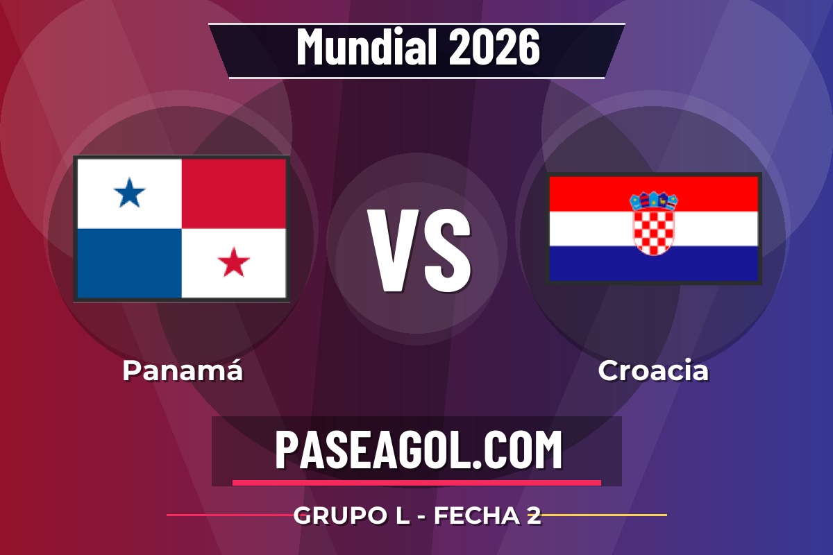 Panamá vs Croacia Panamá vs Croacia - Grupo L - Fecha 2 - Mundial 2026