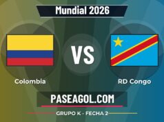 Colombia vs RD Congo en vivo Mundial 2026, donde ver Colombia vs RD Congo - Grupo K - Fecha 2 - Mundial 2026