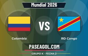 Colombia vs RD Congo en vivo Mundial 2026, donde ver Colombia vs RD Congo - Grupo K - Fecha 2 - Mundial 2026