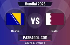 Bosnia vs Qatar en vivo Mundial 2026, donde ver Bosnia vs Qatar - Grupo B - Fecha 3 - Mundial 2026