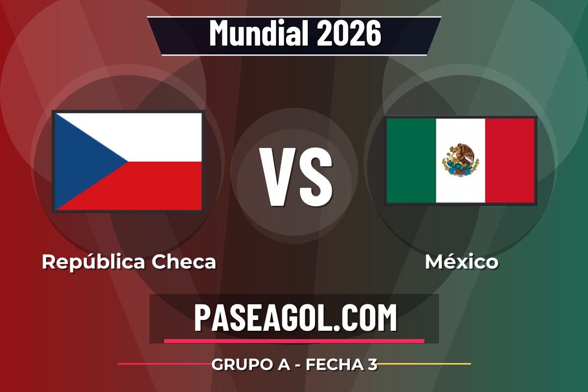 República Checa vs México República Checa vs México - Grupo A - Fecha 3 - Mundial 2026