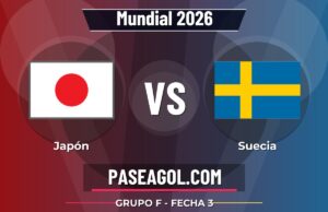 Japón vs Suecia en vivo Mundial 2026, donde ver Japón vs Suecia - Grupo F - Fecha 3 - Mundial 2026