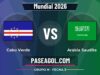 Cabo Verde vs Arabia Saudita en vivo Mundial 2026, donde ver Cabo Verde vs Arabia Saudita - Grupo H - Fecha 3 - Mundial 2026