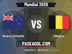 Nueva Zelanda vs Bélgica en vivo Mundial 2026, donde ver Nueva Zelanda vs Bélgica - Grupo G - Fecha 3 - Mundial 2026