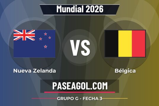 Nueva Zelanda vs Bélgica en vivo Mundial 2026, donde ver Nueva Zelanda vs Bélgica - Grupo G - Fecha 3 - Mundial 2026