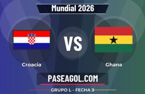 Croacia vs Ghana en vivo Mundial 2026, donde ver Croacia vs Ghana - Grupo L - Fecha 3 - Mundial 2026