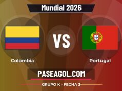 Colombia vs Portugal en vivo Mundial 2026, donde ver Colombia vs Portugal - Grupo K - Fecha 3 - Mundial 2026