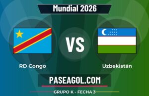 RD Congo vs Uzbekistán en vivo Mundial 2026, donde ver RD Congo vs Uzbekistán - Grupo K - Fecha 3 - Mundial 2026