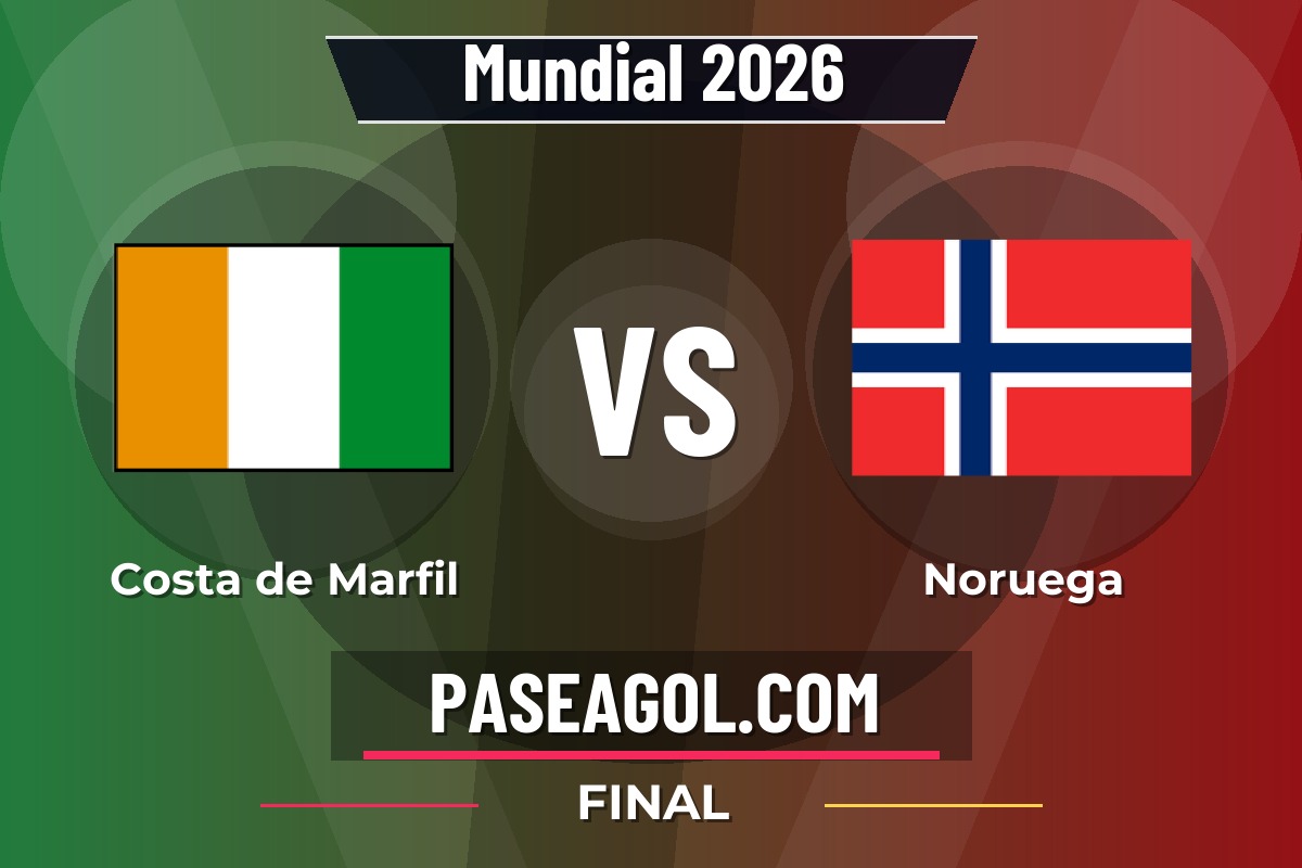 Costa de Marfil vs Noruega Costa de Marfil vs Noruega - Final - Mundial 2026