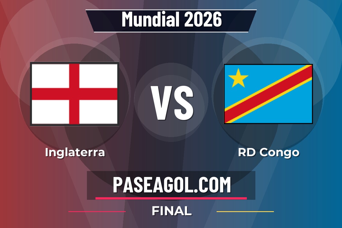 Inglaterra vs RD Congo Inglaterra vs RD Congo - Final - Mundial 2026
