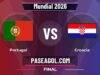 Portugal vs Croacia en vivo Mundial 2026, donde ver Portugal vs Croacia - Final - Mundial 2026