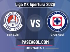 San Luis vs Cruz Azul en vivo Liga MX Apertura 2026, donde ver San Luis vs Cruz Azul - Jornada 1 - Liga MX Apertura 2026