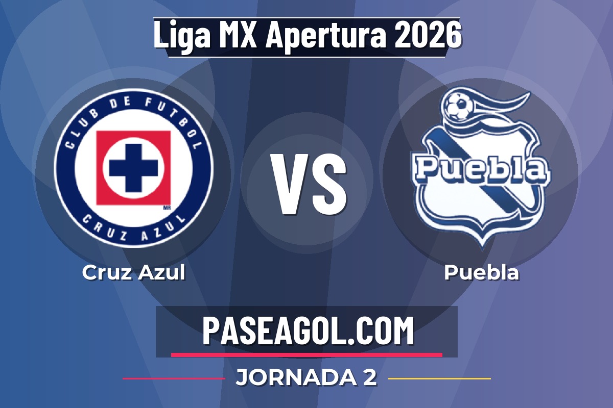 Cruz Azul vs Puebla Cruz Azul vs Puebla - Jornada 2 - Liga MX Apertura 2026