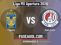 Tigres vs San Luis en vivo Liga MX Apertura 2026, donde ver Tigres vs San Luis - Jornada 2 - Liga MX Apertura 2026