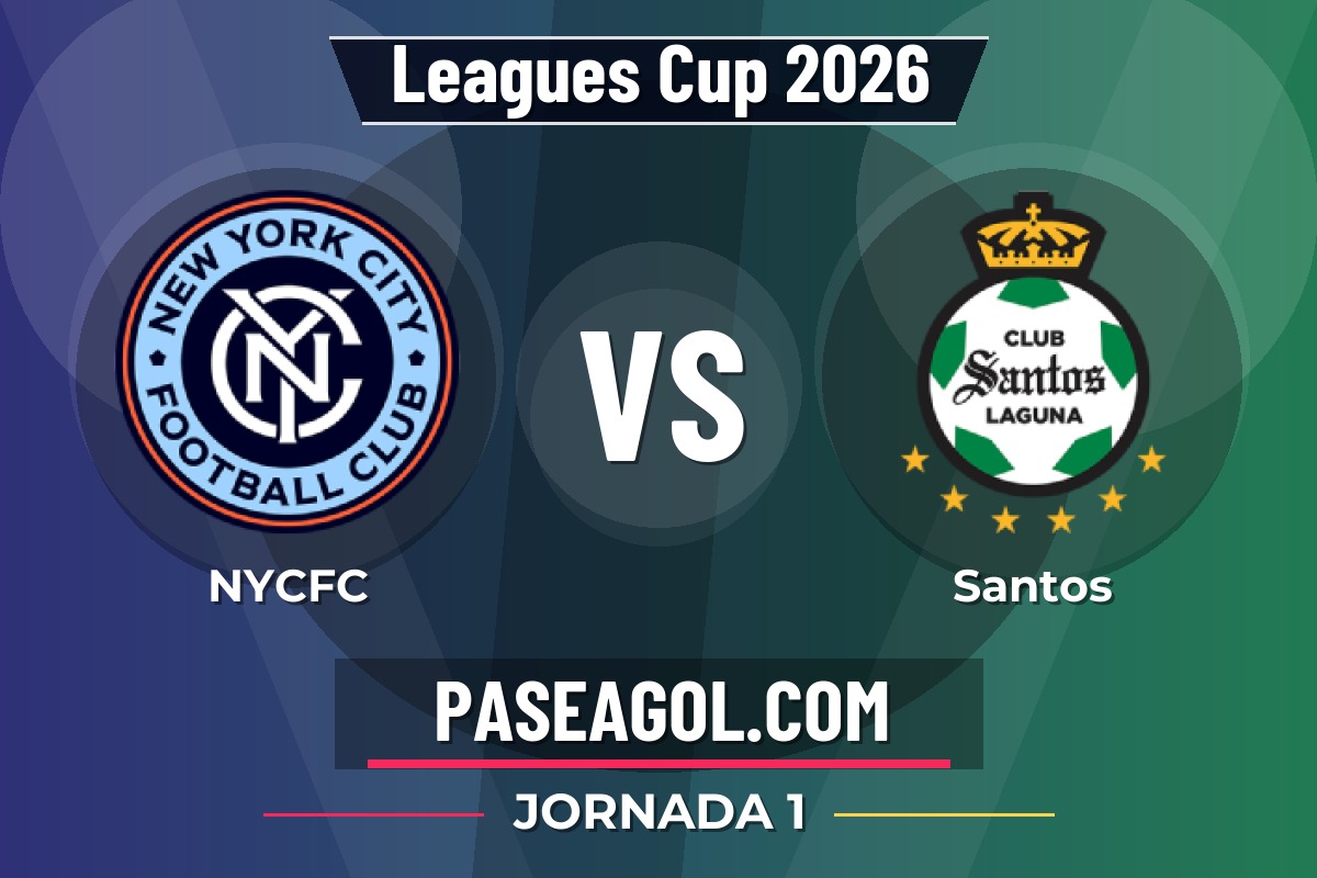 NYCFC vs Santos NYCFC vs Santos - Jornada 1 - Leagues Cup 2026