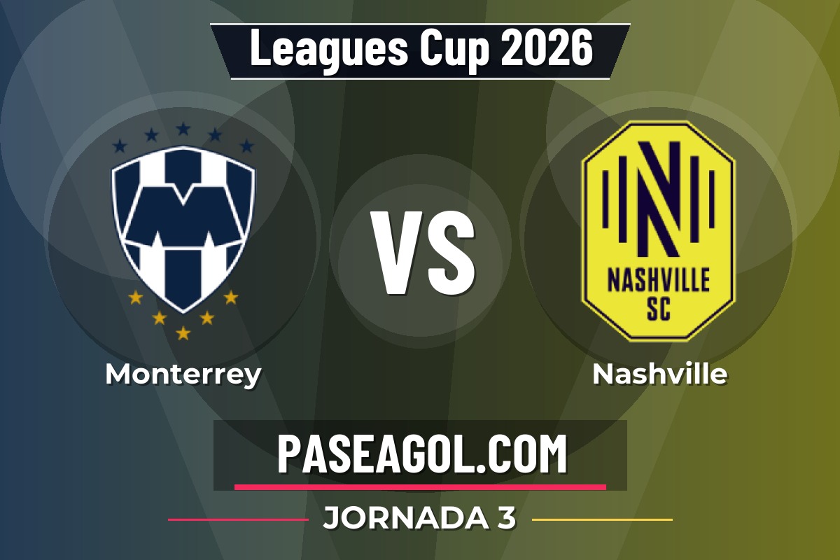 Monterrey vs Nashville Monterrey vs Nashville - Jornada 3 - Leagues Cup 2026