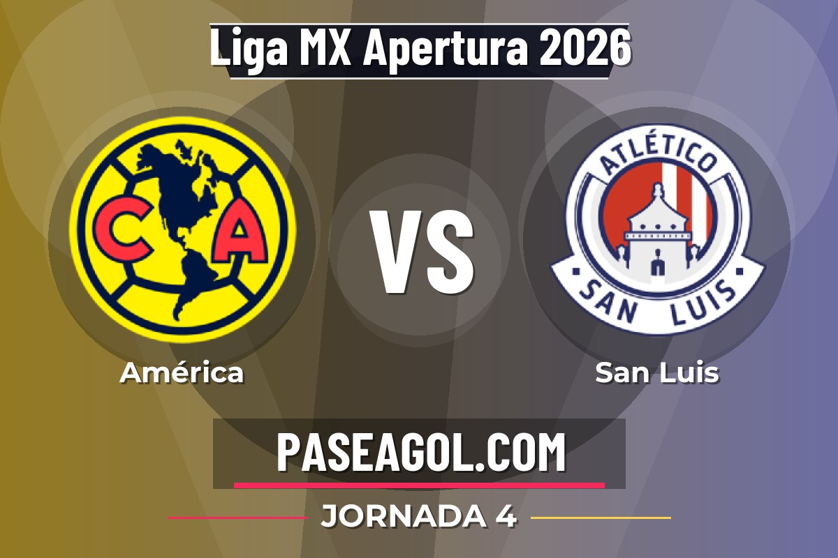 América vs San Luis América vs San Luis - Jornada 4 - Liga MX Apertura 2026