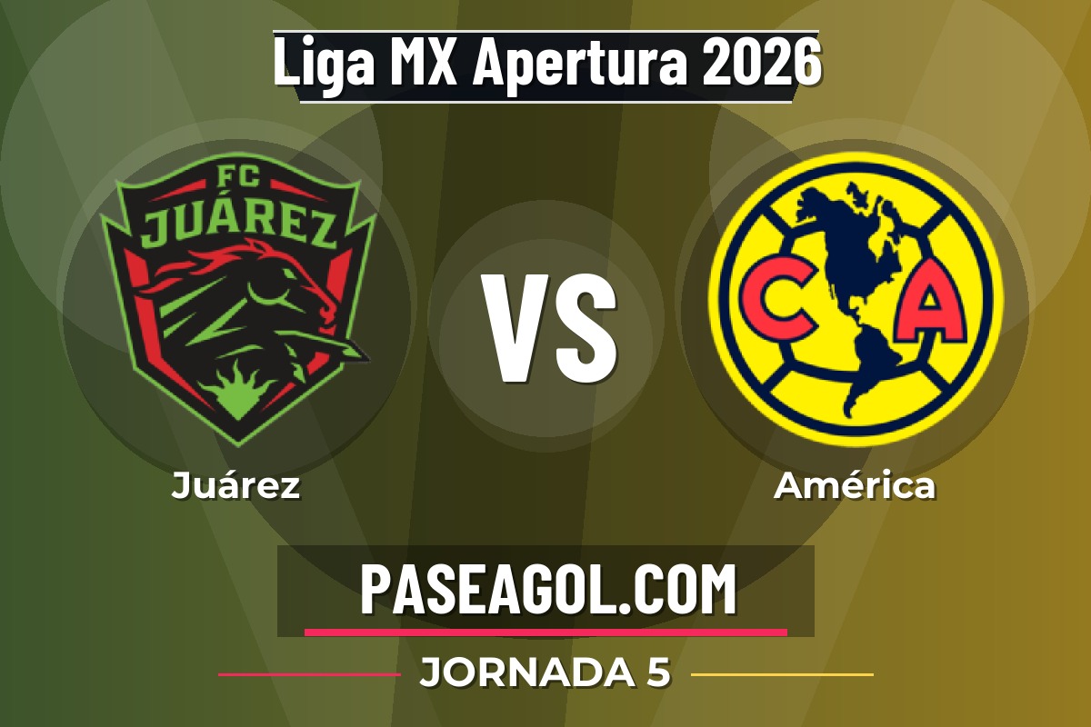 Juárez vs América Juárez vs América - Jornada 5 - Liga MX Apertura 2026