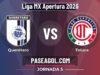 Querétaro vs Toluca en vivo Liga MX Apertura 2026, donde ver Querétaro vs Toluca - Jornada 5 - Liga MX Apertura 2026