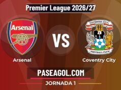 Arsenal vs Coventry City en vivo Premier League 2026/27, donde ver Arsenal vs Coventry City - Jornada 1 - Premier League 2026/27