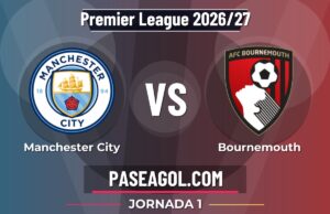 Manchester City vs Bournemouth en vivo Premier League 2026/27, donde ver Manchester City vs Bournemouth - Jornada 1 - Premier League 2026/27