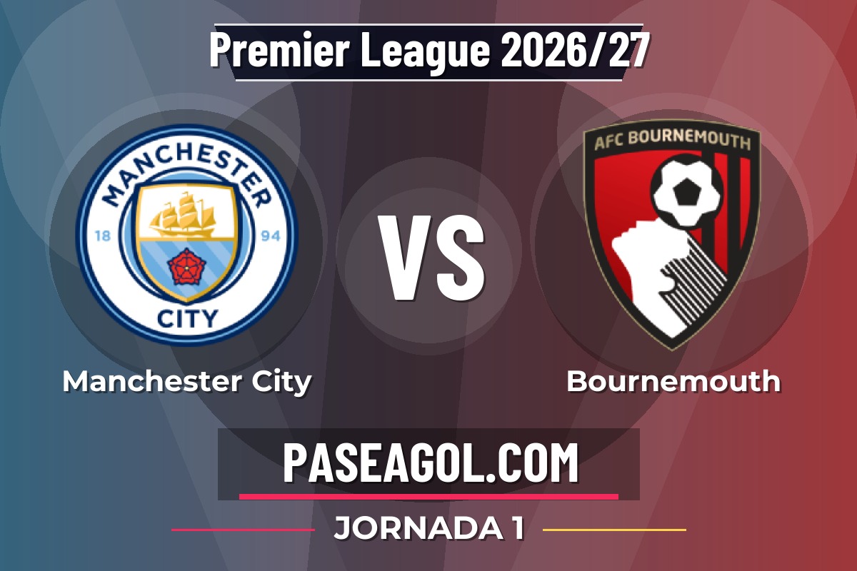 Manchester City vs Bournemouth Manchester City vs Bournemouth - Jornada 1 - Premier League 2026/27