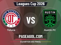 Toluca vs Austin FC en vivo Leagues Cup 2026, donde ver Toluca vs Austin FC - Cuartos de final - Leagues Cup 2026