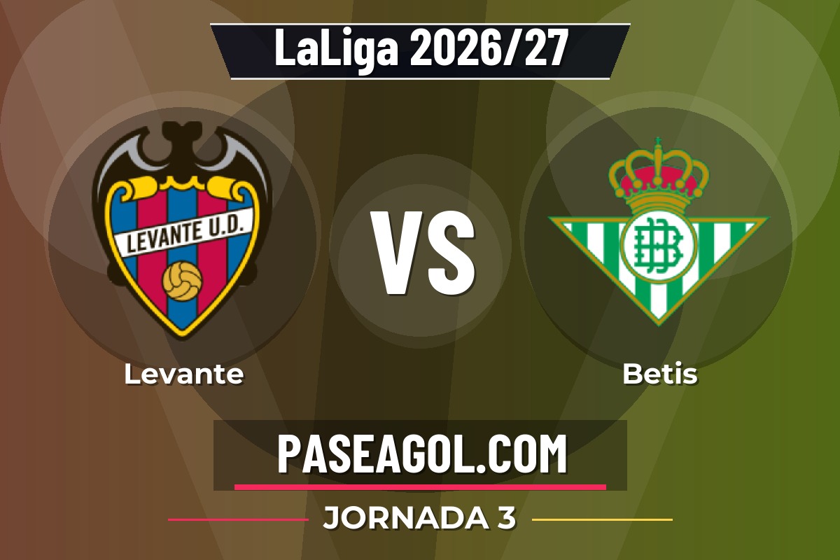 Levante vs Betis Levante vs Betis - Jornada 3 - LaLiga 2026/27