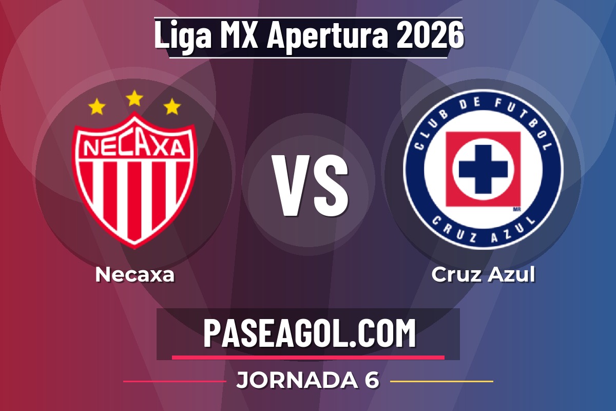 Necaxa vs Cruz Azul Necaxa vs Cruz Azul - Jornada 6 - Liga MX Apertura 2026