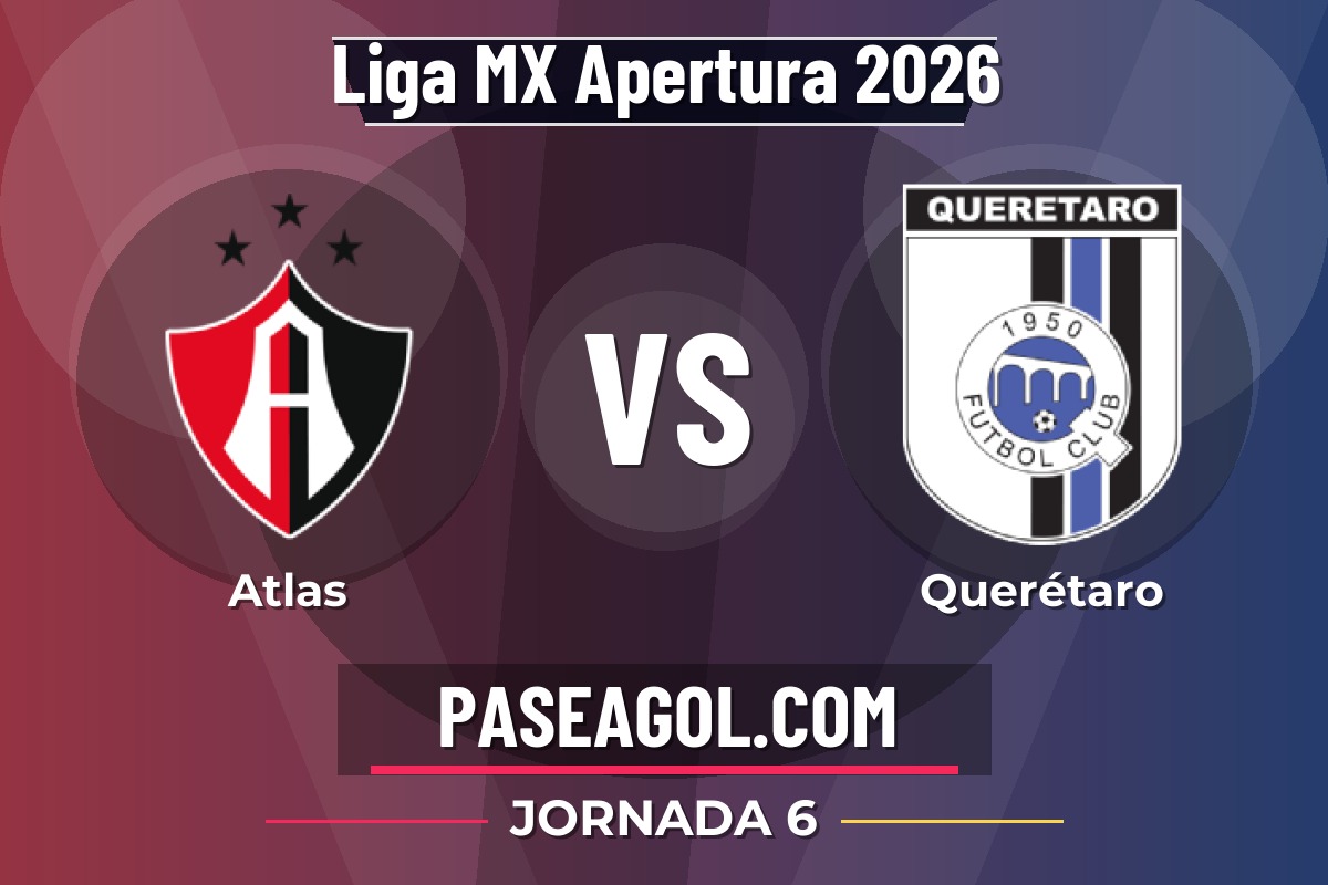 Atlas vs Querétaro Atlas vs Querétaro - Jornada 6 - Liga MX Apertura 2026