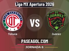 Toluca vs Juárez en vivo Liga MX Apertura 2026, donde ver Toluca vs Juárez - Jornada 6 - Liga MX Apertura 2026