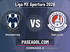Monterrey vs San Luis en vivo Liga MX Apertura 2026, donde ver Monterrey vs San Luis - Jornada 6 - Liga MX Apertura 2026