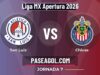 San Luis vs Chivas en vivo Liga MX Apertura 2026, donde ver San Luis vs Chivas - Jornada 7 - Liga MX Apertura 2026