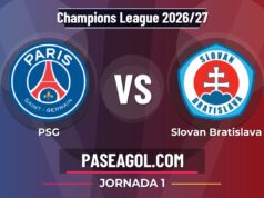 PSG vs Slovan Bratislava en vivo Champions League 2026/27, donde ver PSG vs Slovan Bratislava - Jornada 1 - Champions League 2026/27